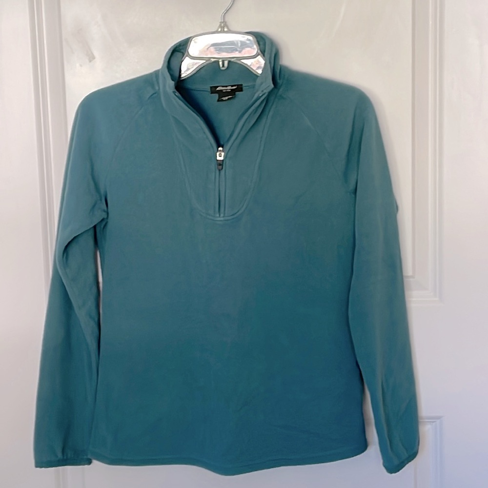 Eddie Bauer Teal Fleece Quarter Zip XS